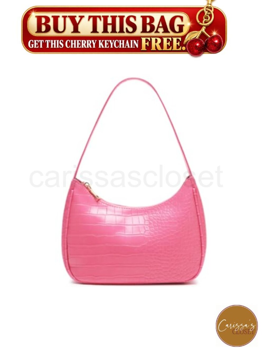 ✨ Hobo Shoulder Bag Vegan PU Leather Mini Clutch Purse with Zipper